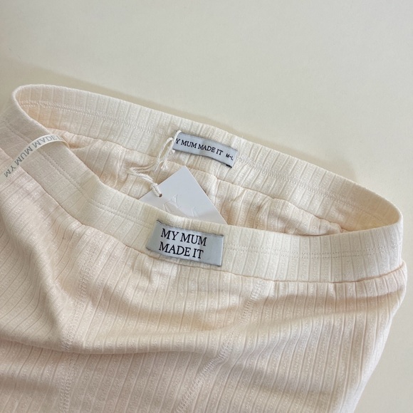 NWT My Mum Made It Scoop Neck Baby Crop and Biker Baby Short SET in Vanilla - Picture 5 of 9